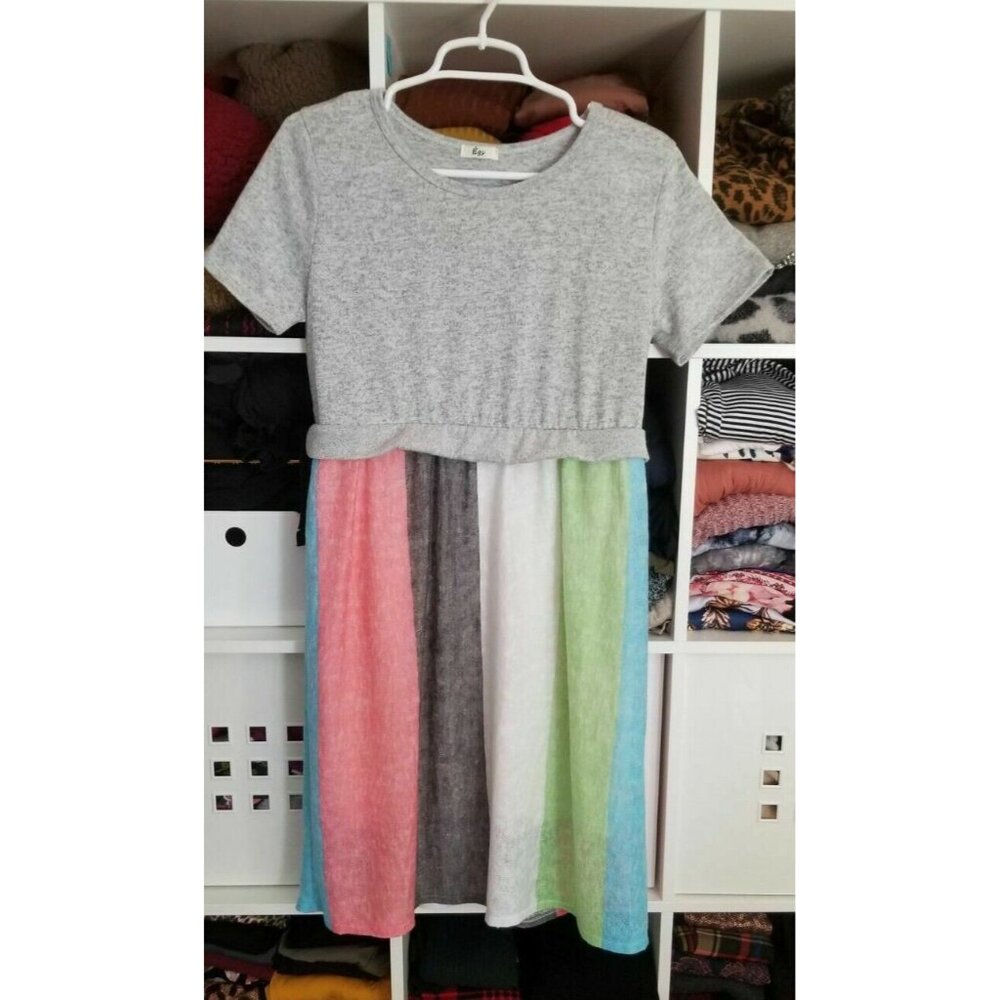 Egy Grey Rainbow Dress SZS